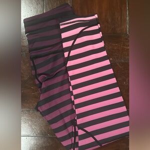 Purple Ombré Stripe Pocket Light N Tight High Rise 7/8 24”